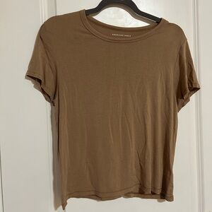 American Eagle Outfitters Tan Short Sleeve Tee